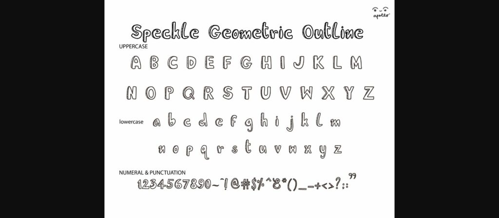 Speckle Geometric Font Poster 2