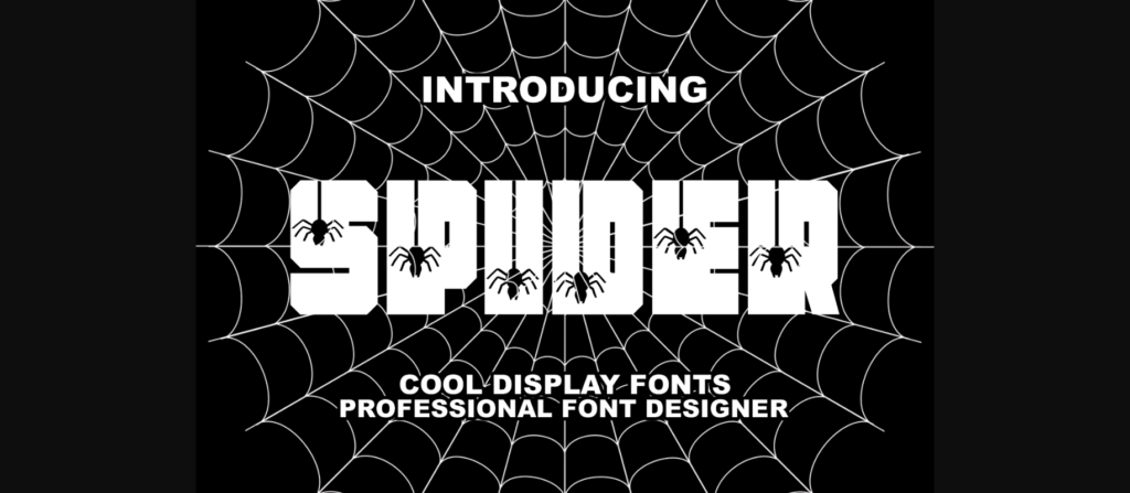 Spider Font Poster 3