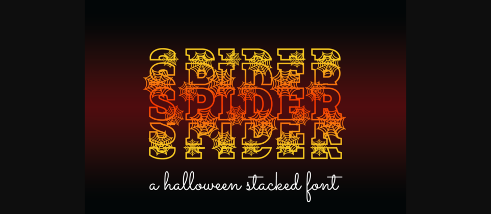 Spider Font Poster 3