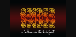 Spider Font Poster 1