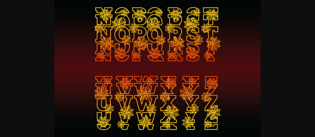 Spider Font Poster 5