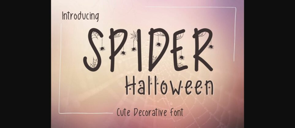 Spider Halloween Font Poster 3