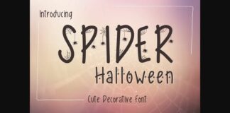 Spider Halloween Font Poster 1