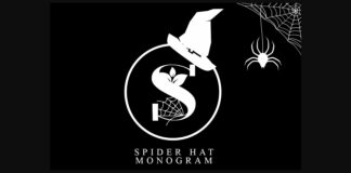 Spider Hat Monogram Font Poster 1