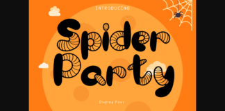 Spider Party Font Poster 1