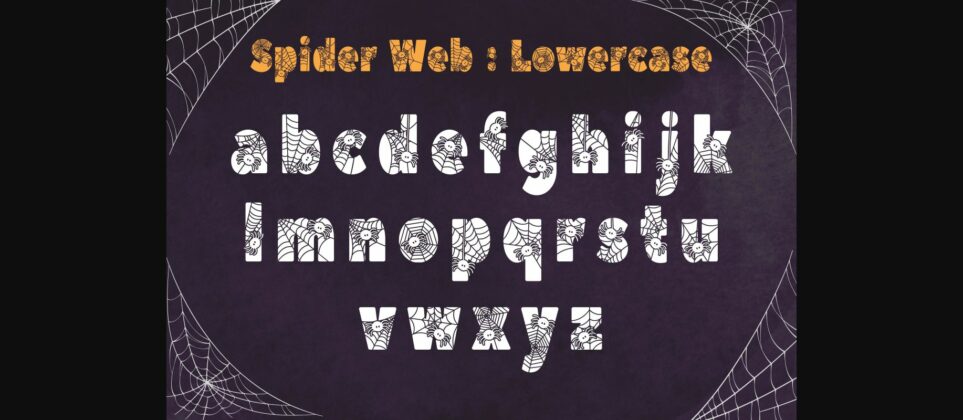 Spider Web Font Poster 6