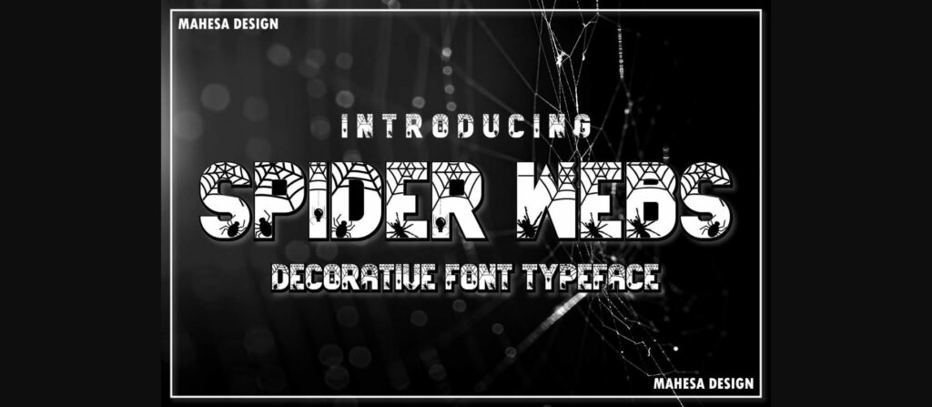 Spider Webs Font Poster 3