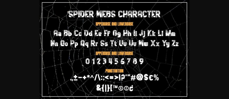 Spider Webs Font Poster 4