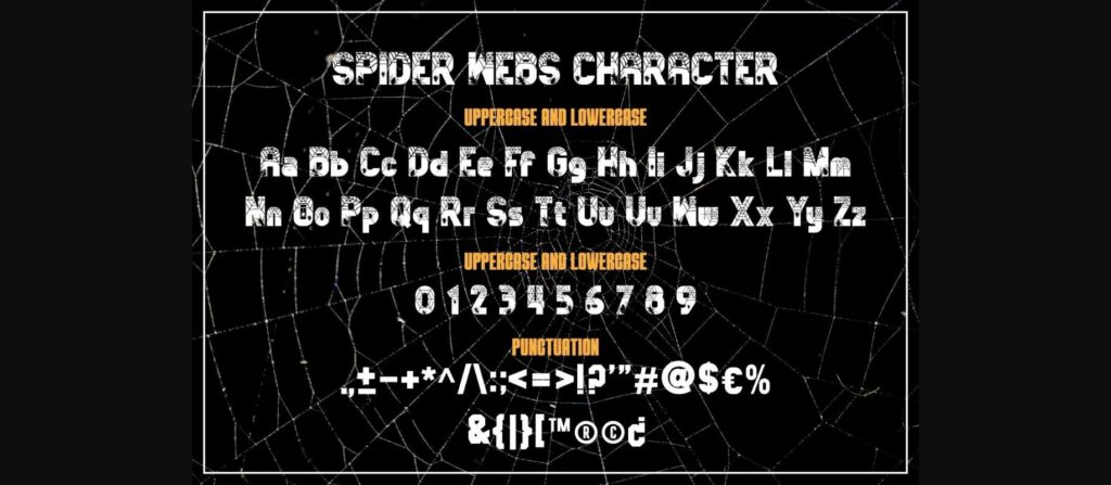 Spider Webs Font Poster 2