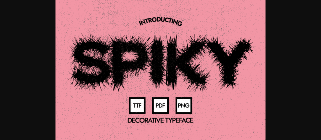 Spiky Font Poster 1