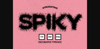 Spiky Font Poster 1