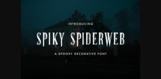 Spiky Spiderweb Font Poster 1