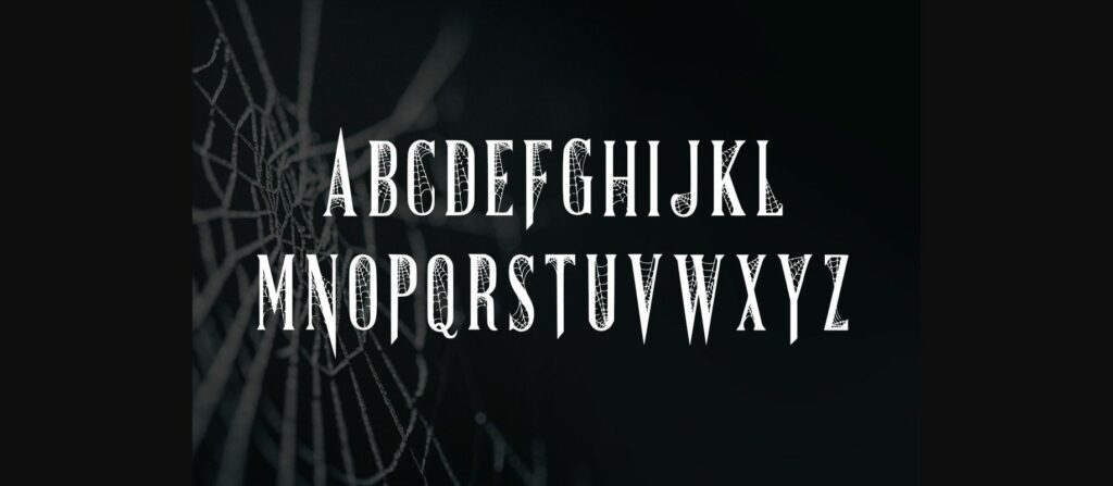 Spiky Spiderweb Font Poster 2