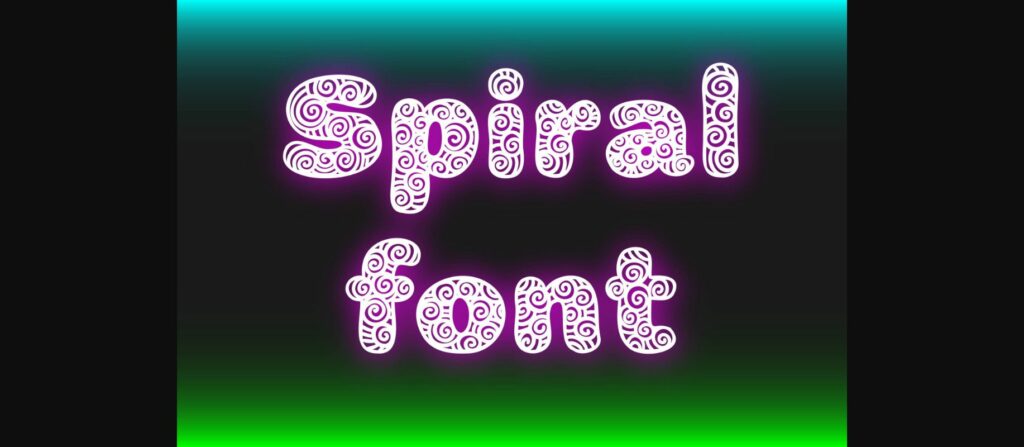 Spiral Font Poster 3