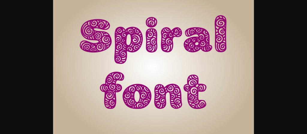 Spiral Font Poster 6