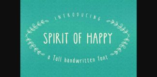 Spirit of Happy Font Poster 1