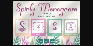 Spirly Monogram Font Poster 1