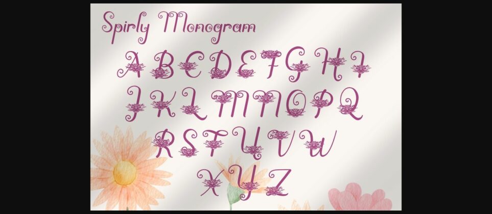 Spirly Monogram Font Poster 4