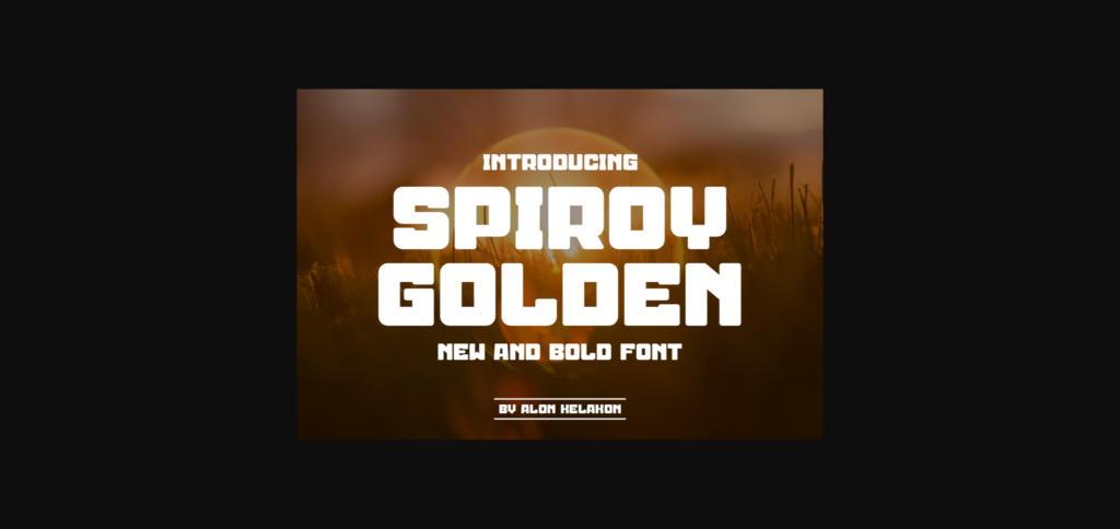 Spiroy Golden Font Poster 1