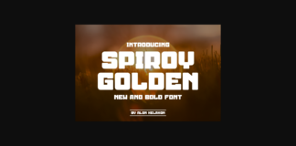 Spiroy Golden Font Poster 1