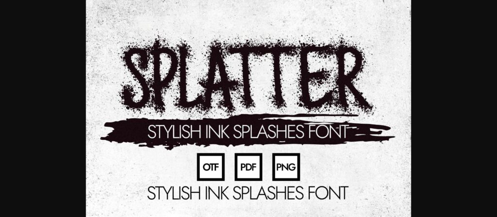 Splatter Font Poster 1