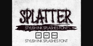 Splatter Font Poster 1