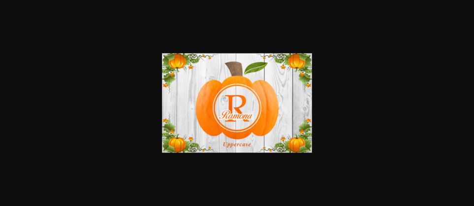 Split Pumpkin Monogram Font Poster 4