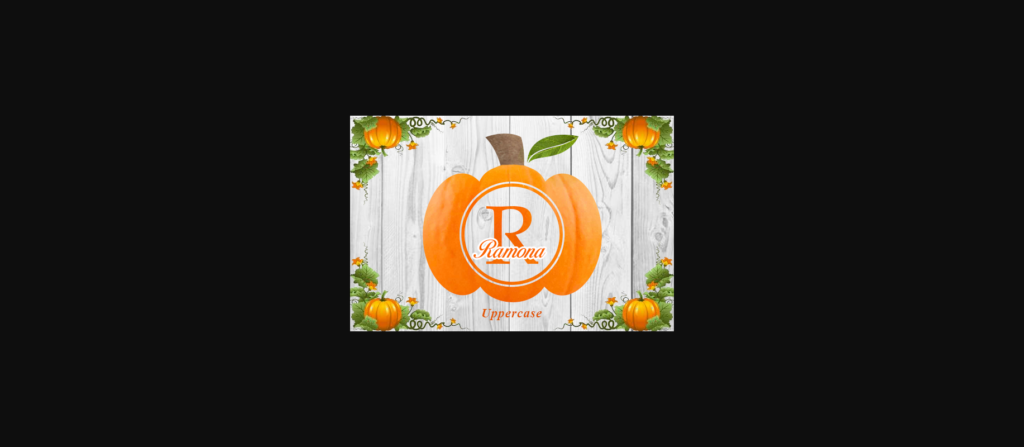 Split Pumpkin Monogram Font Poster 2