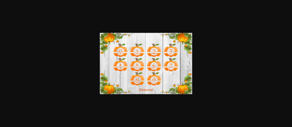 Split Pumpkin Monogram Font Poster 6