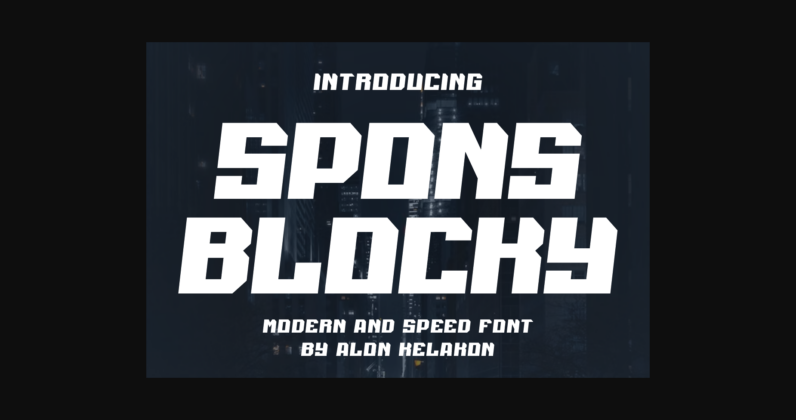 Spons Blocky Font Poster 3