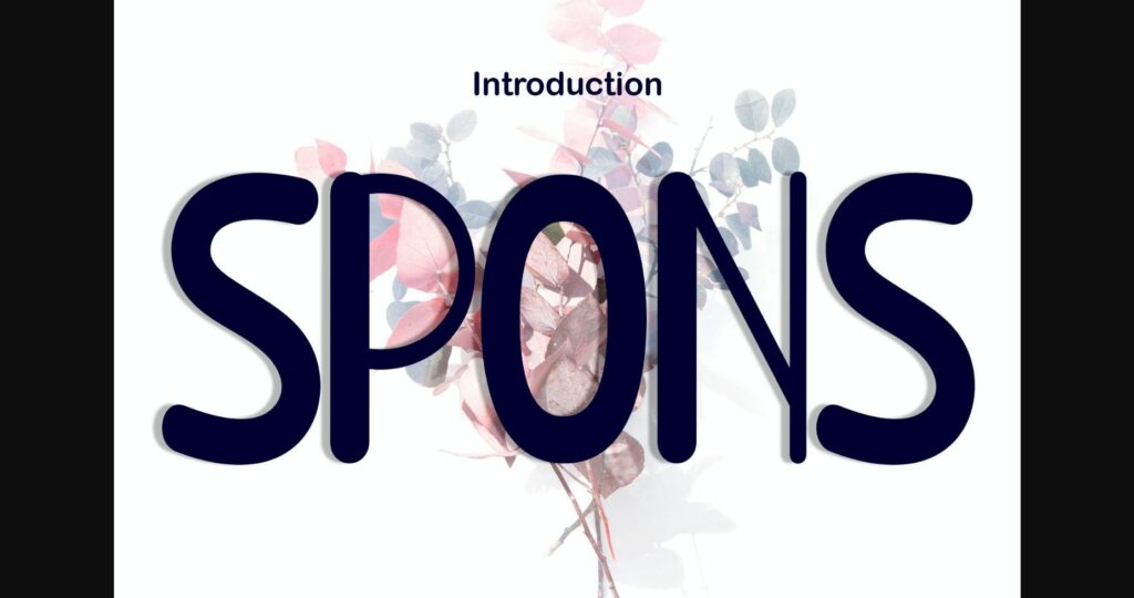 Spons Font Poster 1