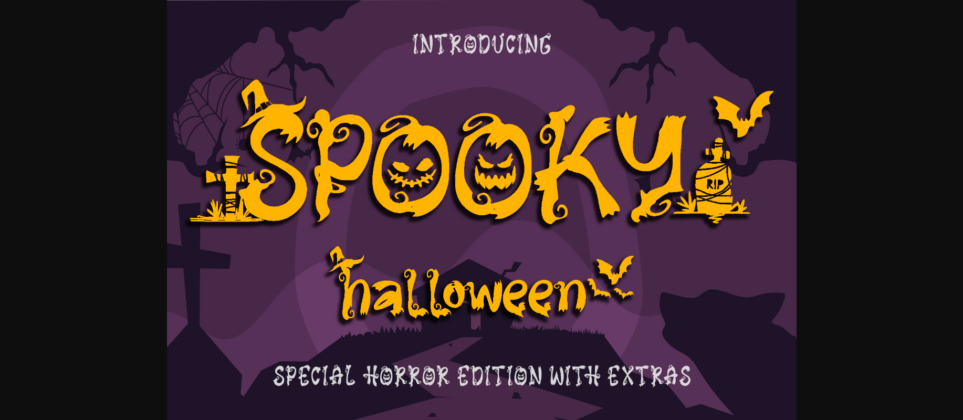 Spooky Halloween Font Poster 3