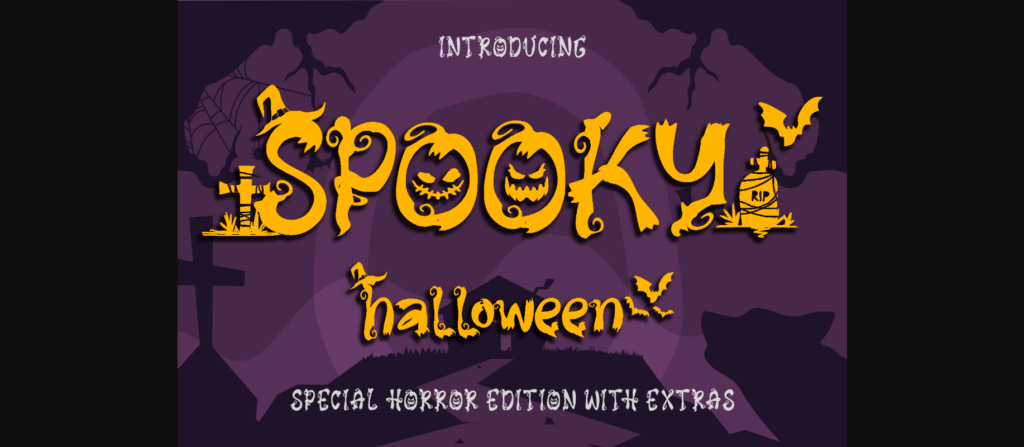 Spooky Halloween Font Poster 1