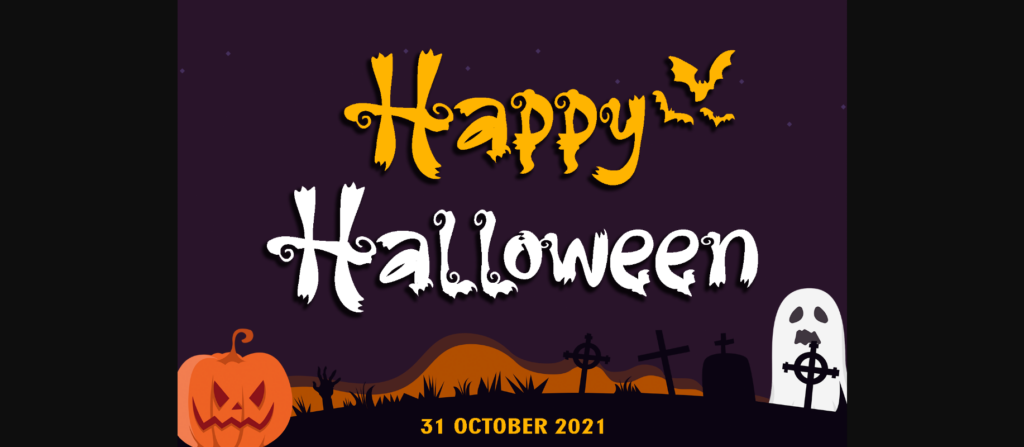 Spooky Halloween Font Poster 4