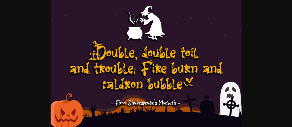 Spooky Halloween Font Poster 7