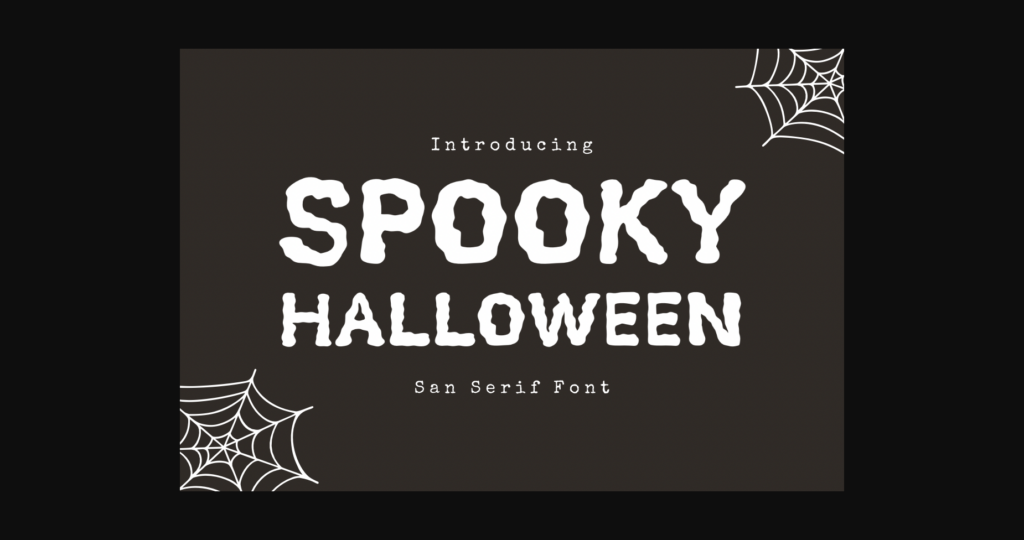 Spooky Halloween Font Poster 3