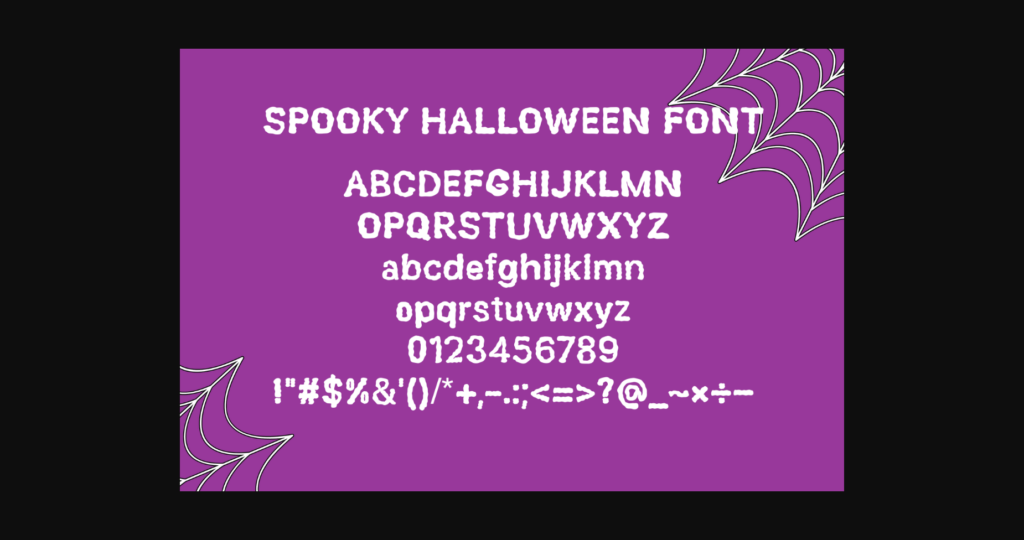 Spooky Halloween Font Poster 7