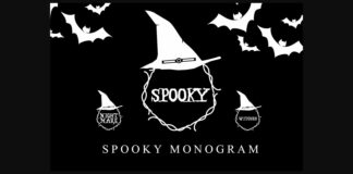 Spooky Monogram Font Poster 1