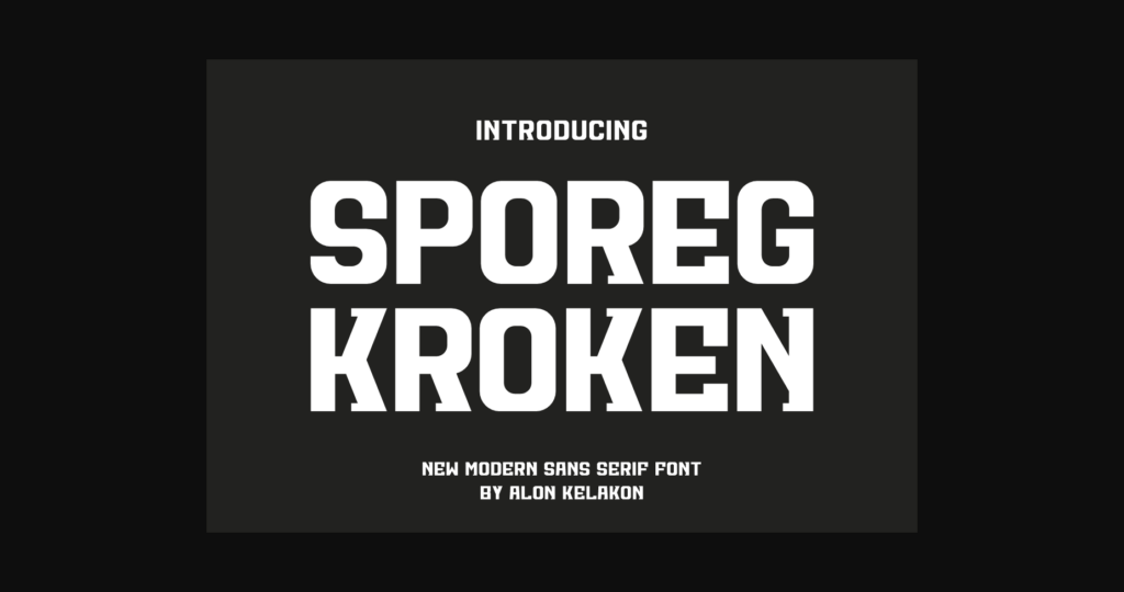 Sporeg Kroken Font Poster 1