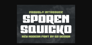 Sporen Squicko Font Poster 1