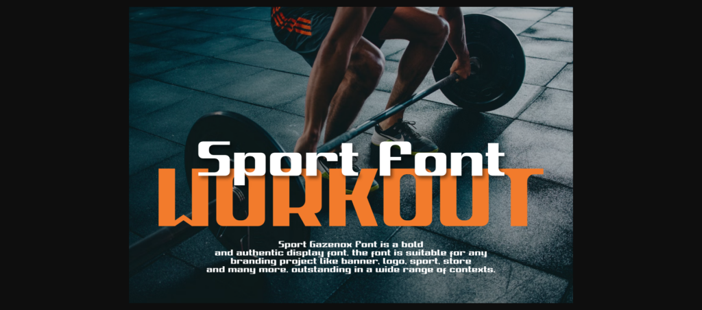 Sport Gazenox Font Poster 8