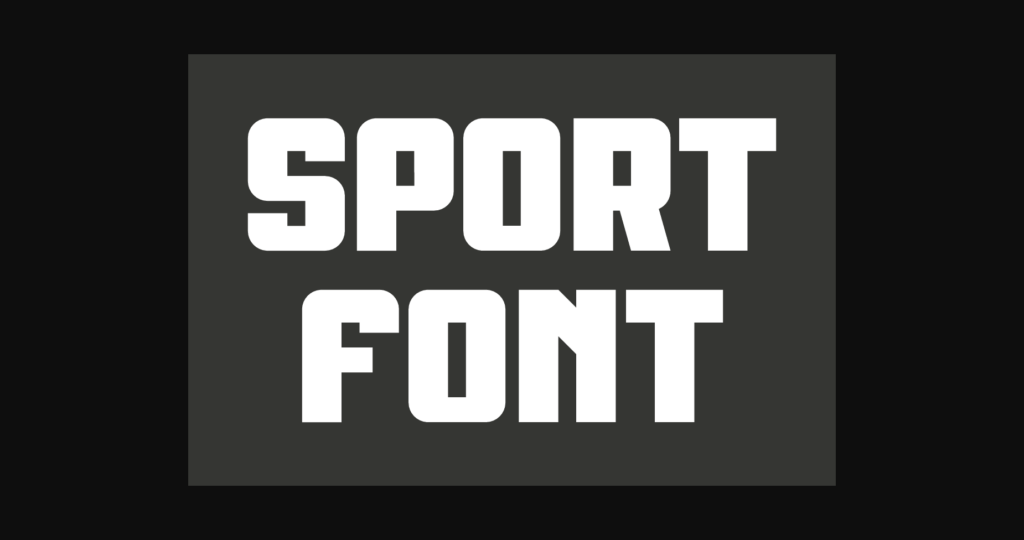 Sporter Font Poster 4