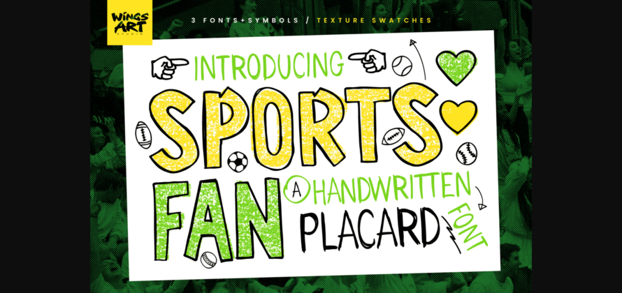 Sports Fan - Handwritten Placard Type Font Poster 3