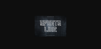 Sports Line Font Poster 1