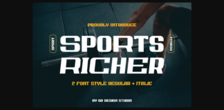 Sports Richer Font Poster 1