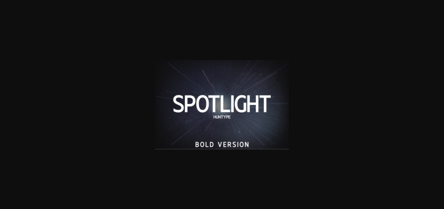 Spotlight Bold Font Poster 3