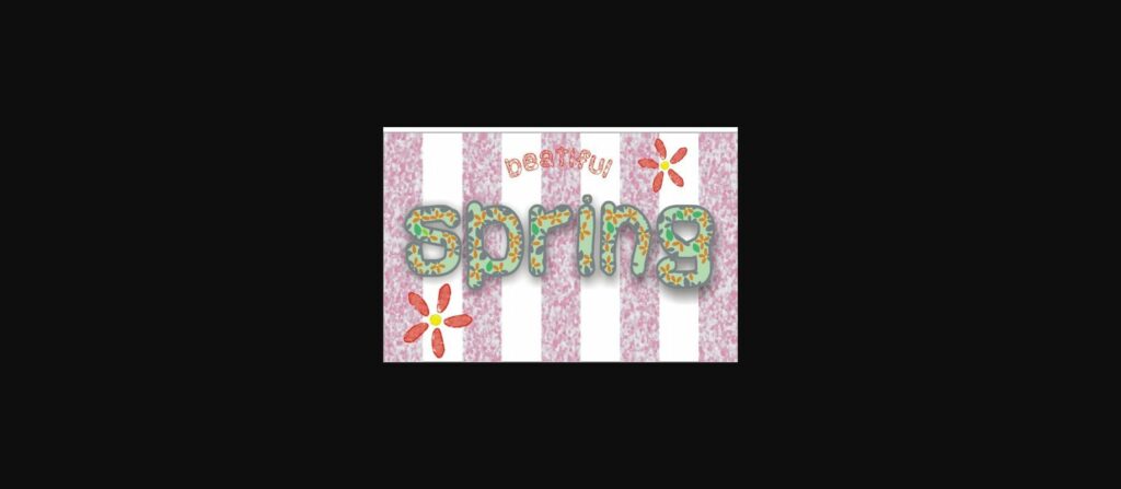 Spring Font Poster 3