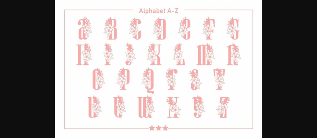 Spring Monogram Font Poster 4