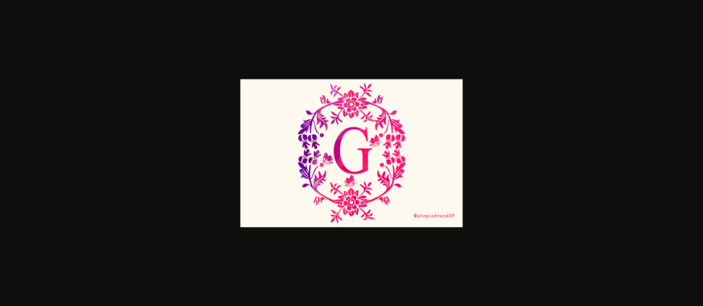 Spring Monogram Font Poster 3