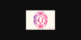 Spring Monogram Font Poster 1